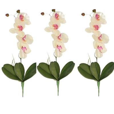 Wit/Roze Orchidee/Phalaenopsis kunstplant takken 44 cm voor binnen