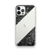 Zwart marmer: iPhone 12 Pro Transparant Hoesje