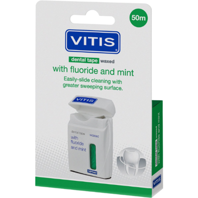 Vitis Vitis Dental Tape Waxed 50m - Fluoride Mint