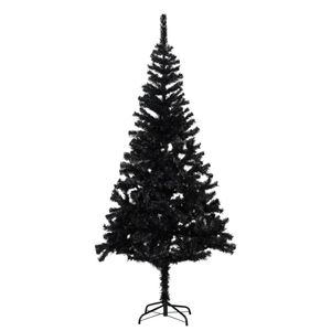 VidaXL Kunstkerstboom met standaard 180 cm PVC zwart