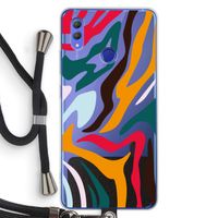 Colored Zebra: Honor Note 10 Transparant Hoesje met koord