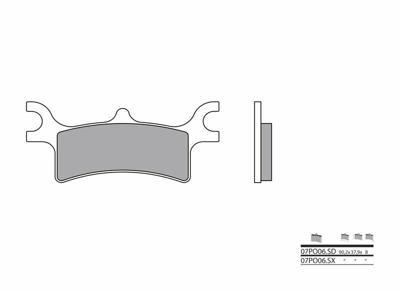 BREMBO Remblokken, voor de moto, Off Road Gesinterd Metaal 07PO06SD