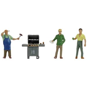 NOCH 0045593 TT Aan het barbecueën figuren Geverfd