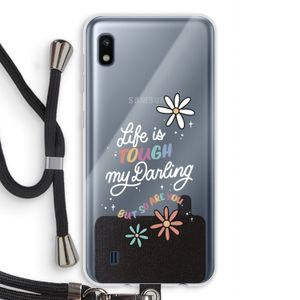 Tough Life: Samsung Galaxy A10 Transparant Hoesje met koord