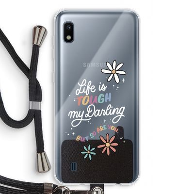 Tough Life: Samsung Galaxy A10 Transparant Hoesje met koord