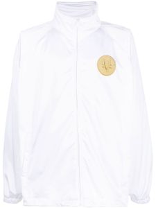 VETEMENTS veste zippée à patch logo - Blanc