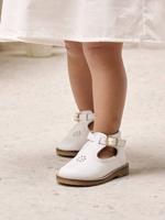 Leren babyschoentjes wit