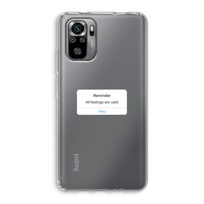 Reminder: Xiaomi Redmi Note 10S Transparant Hoesje