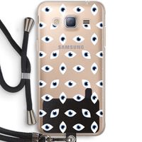 Eyes pattern: Samsung Galaxy J3 (2016) Transparant Hoesje met koord