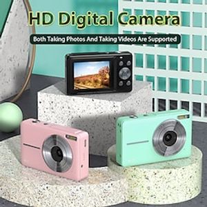 digitale camera 1080p 44mp vlogcamera met lcd-scherm 16x zoom compacte draagbare mini oplaadbare camera geschenken voor studenten tieners volwassenen meisjes jongens Lightinthebox