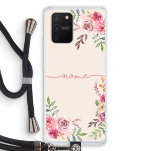 Rozen: Samsung Galaxy S10 Lite Transparant Hoesje met koord