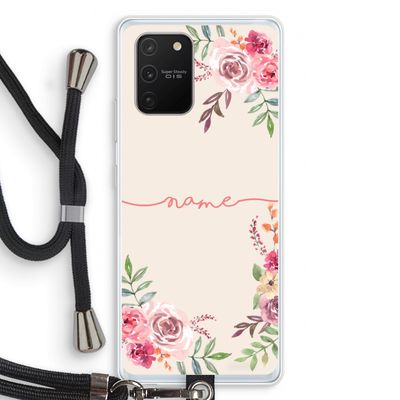 Rozen: Samsung Galaxy S10 Lite Transparant Hoesje met koord
