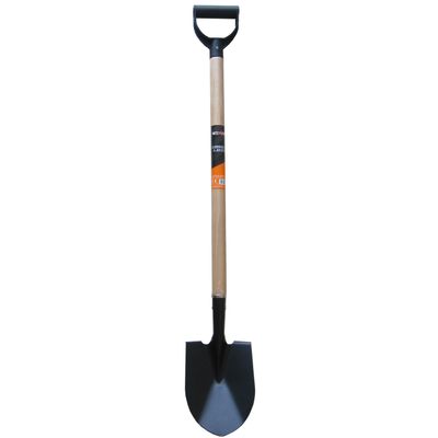 Speelgoed luxe schep - voor kinderen - punt - metaal - zwart - 80 cm
