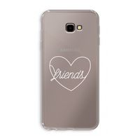 Friends heart pastel: Samsung Galaxy J4 Plus Transparant Hoesje