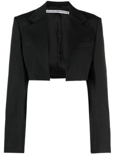 Alexander Wang blazer en laine à coupe crop - Noir