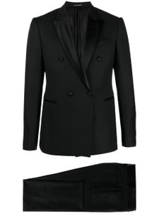 Emporio Armani costume à veste croisée - Noir