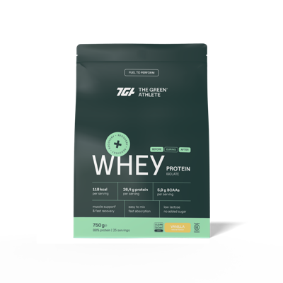 The Green Athlete Recovery Poeder Whey protein isolate vanilla 750gr