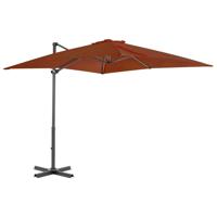 VidaXL Zweefparasol met aluminium paal 250x250 cm terracottakleurig - thumbnail