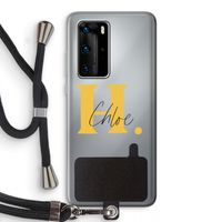 Amber Script: Huawei P40 Pro Transparant Hoesje met koord