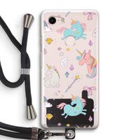 Fantasiewereld: Pixel 3 Transparant Hoesje met koord