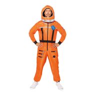 Astronaut Kostuum Oranje Volwassenen - thumbnail