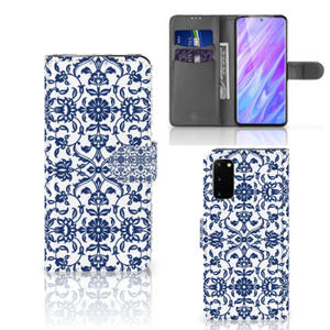 Samsung Galaxy S20 Hoesje Flower Blue