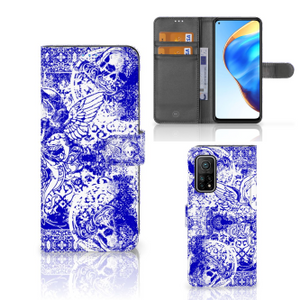 Telefoonhoesje met Naam Xiaomi Mi 10T Pro | Mi 10T Angel Skull Blauw