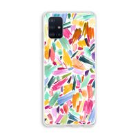 Watercolor Brushstrokes: Galaxy A51 4G Transparant Hoesje