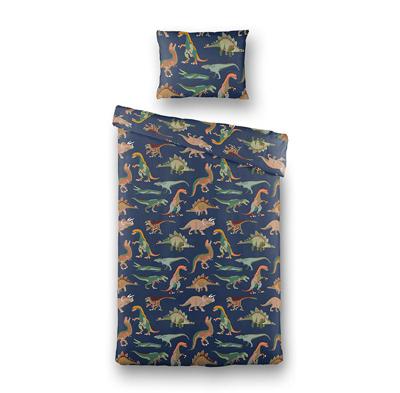 Dekbedovertrek Dinos Dieren 140x200 Cm Fresh And Co Kids - Dekbed-Discounter.nl