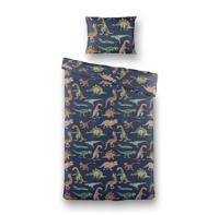 Dekbedovertrek Dinos Dieren 140x200 Cm Fresh And Co Kids - Dekbed-Discounter.nl