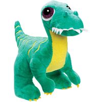 Pluche knuffeldier  dinosaurus - Velociraptor - groen - 24 cm - Dino thema   - - thumbnail