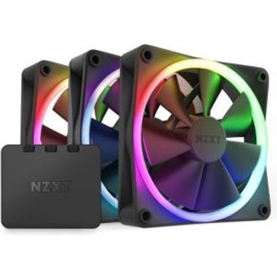 NZXT F120 RGB - 120mm RGB Fans - Triple - Black