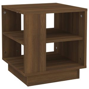 The Living Store Salontafel - Banktafel - 40 x 40 x 43 cm - Bruineiken