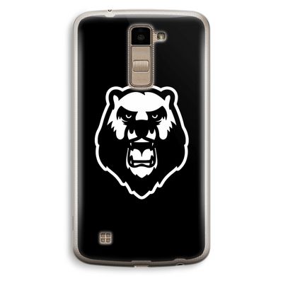Angry Bear (black): LG K10 (2016) Transparant Hoesje