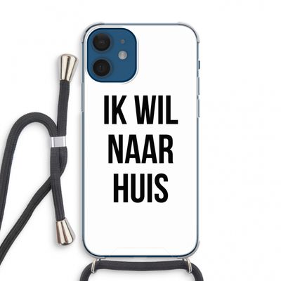 Ik wil naar huis: iPhone 12 mini Transparant Hoesje met koord