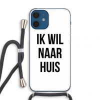 Ik wil naar huis: iPhone 12 mini Transparant Hoesje met koord