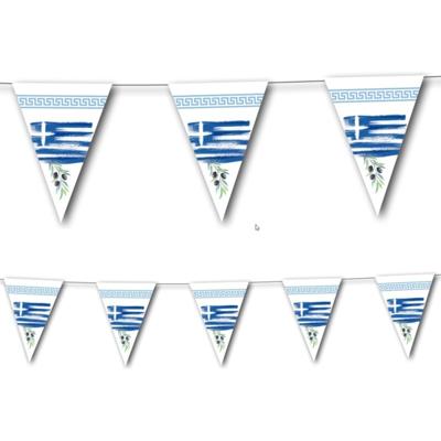 Griekenland vlaggenlijnen/slingers - 3,5 meter - van papier - Griekse feest vlaggetjes