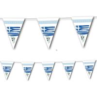 Griekenland vlaggenlijnen/slingers - 3,5 meter - van papier - Griekse feest vlaggetjes