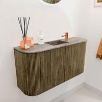 Toiletmeubel Mondiaz Joya Dlux | 83.2 cm | Meubelkleur Dusk | Faye wastafel Oza Wasbak Midden | 1 kraangat