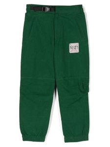 Nº21 Kids pantalon cargo à patch logo - Vert