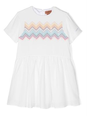 Missoni Kids robe à manches courtes - Blanc