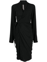 Rick Owens robe drapée Abito à manches longues - Noir