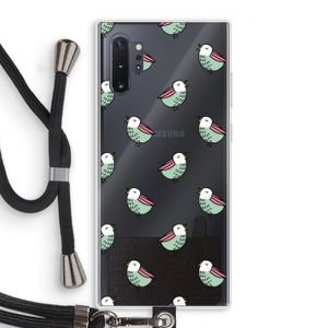 Vogeltjes: Samsung Galaxy Note 10 Plus Transparant Hoesje met koord