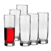 Alessandro Drinkglazen Tubo - 6x stuks - hoog glas - 310 ml - 6 x 16 cm