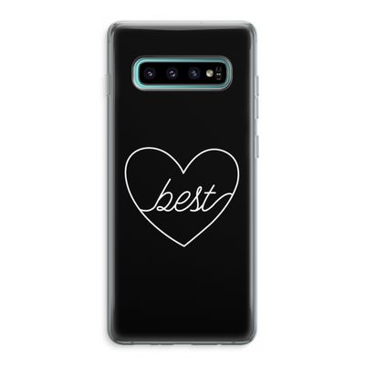 Best heart black: Samsung Galaxy S10 Plus Transparant Hoesje