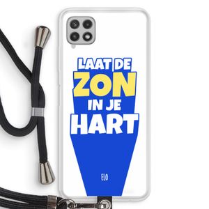 Laat de zon in je hart: Samsung Galaxy A22 4G Transparant Hoesje met koord