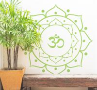 Muursticker mandala yoga bloem