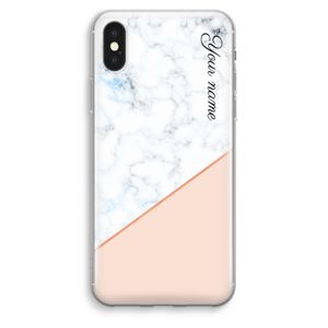 Marmer in stijl: iPhone XS Max Transparant Hoesje