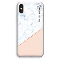 Marmer in stijl: iPhone XS Max Transparant Hoesje
