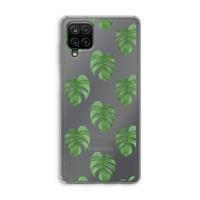 Monstera leaves: Samsung Galaxy A12 Transparant Hoesje - thumbnail